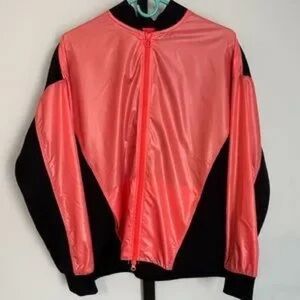 Pink and Black Windbreaker Jacket